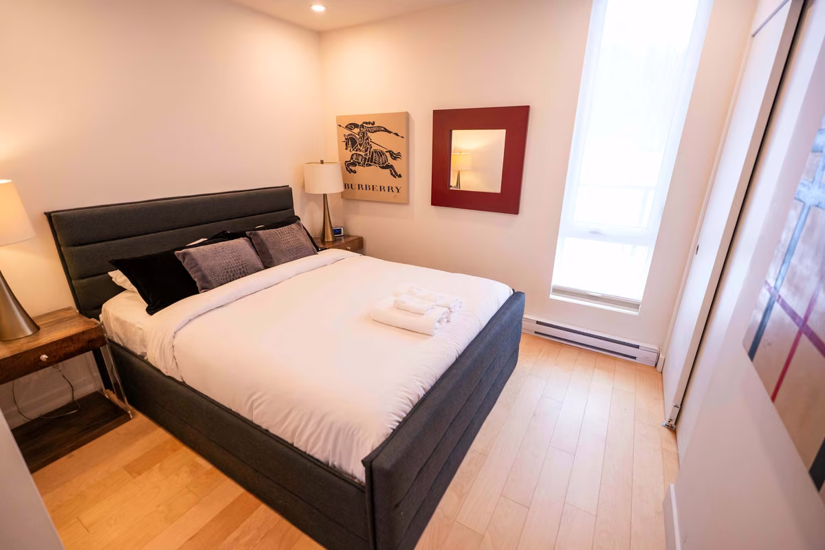 Chambre 3 du condo 405 avec lit king, Aurea Charlevoix