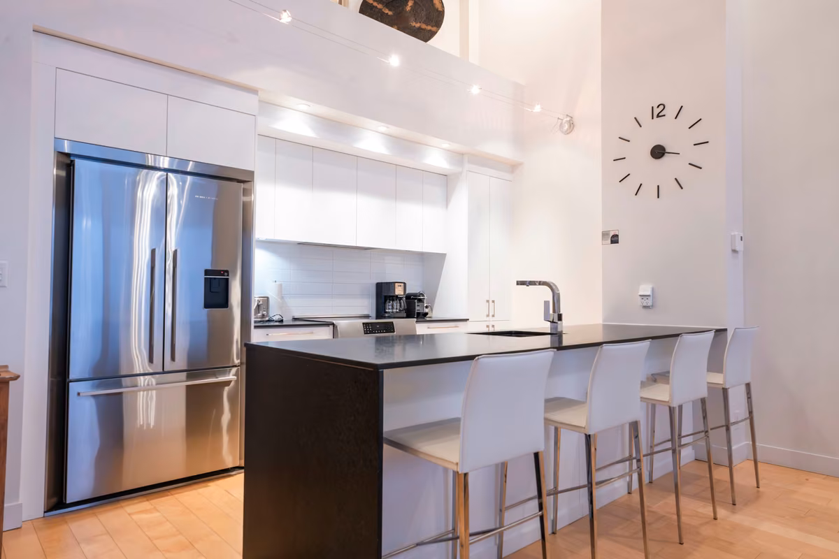 Cuisine entièrement équipée du condo 405, Aurea Charlevoix