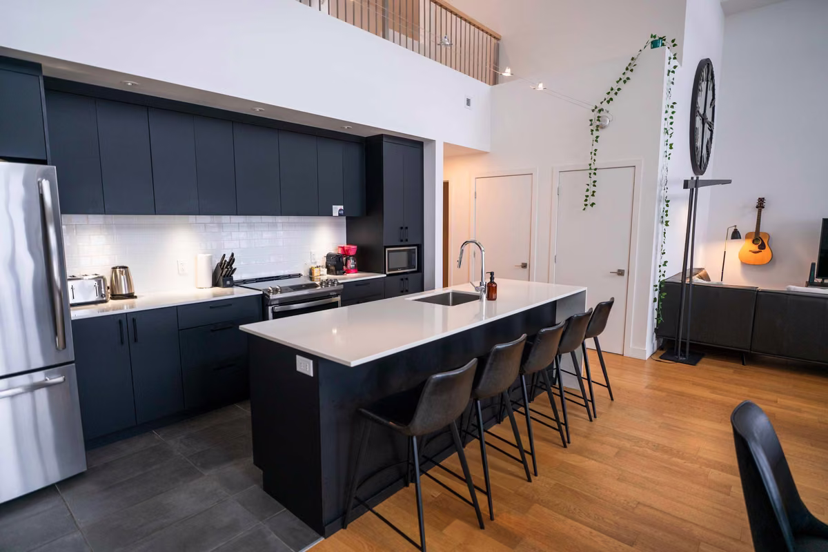 Cuisine entièrement équipée du condo 406, Aurea Charlevoix