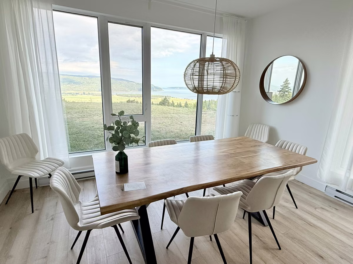 Salle à manger du condo 101, Aurea Charlevoix
