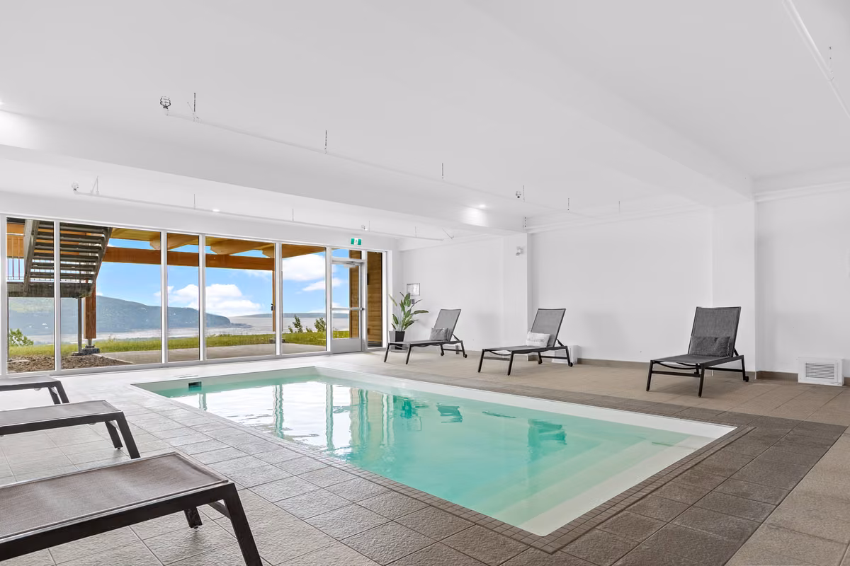 Piscine intérieure d'Aurea Charlevoix