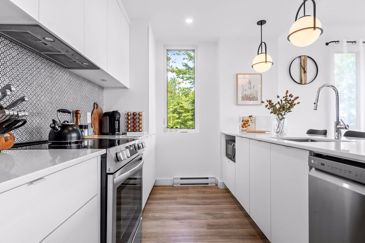Cuisine entièrement équipée du condo 111, Aurea Charlevoix