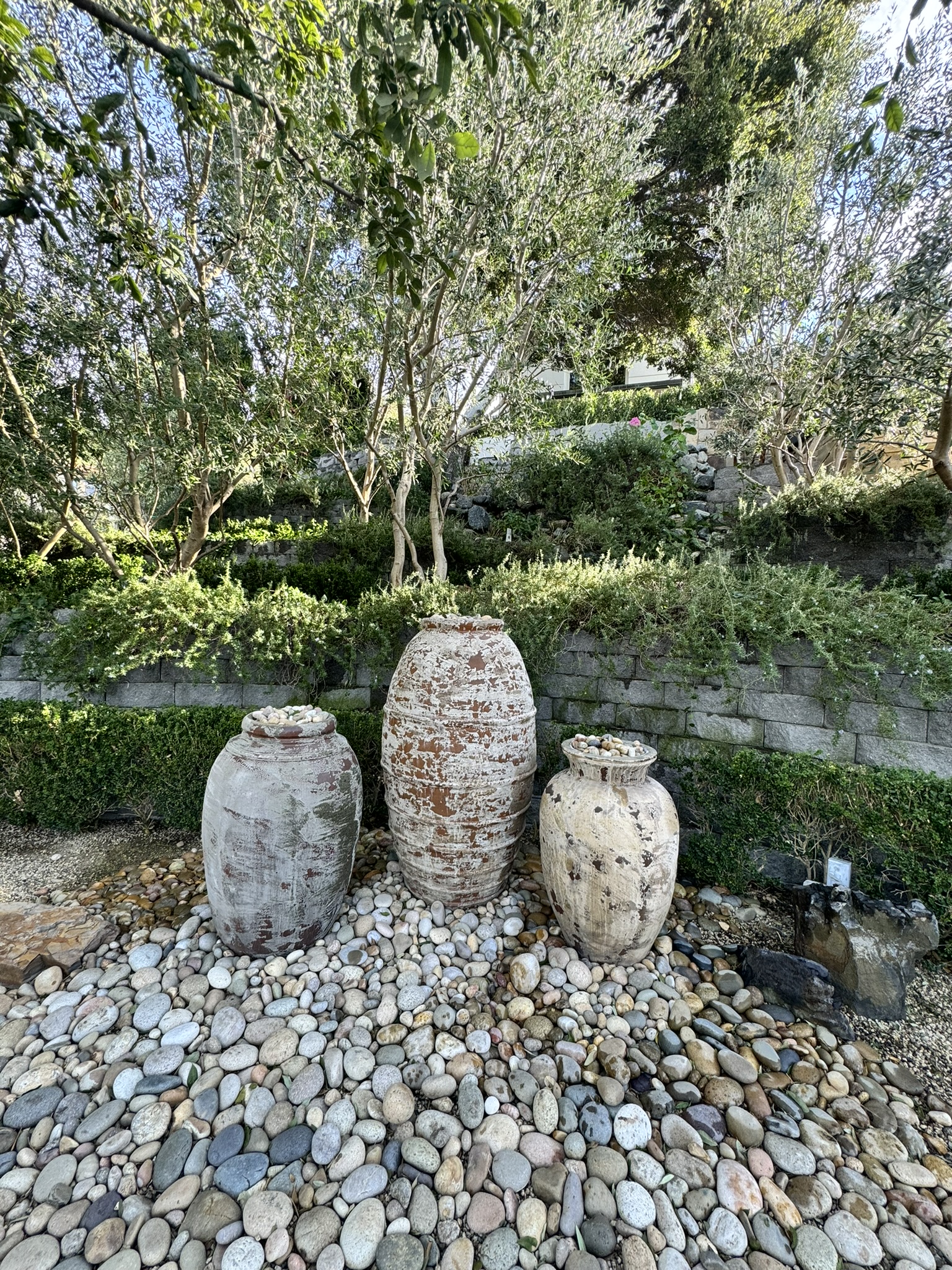 Custom planters and hardscaping