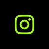 Green Instagram logo on black background.
