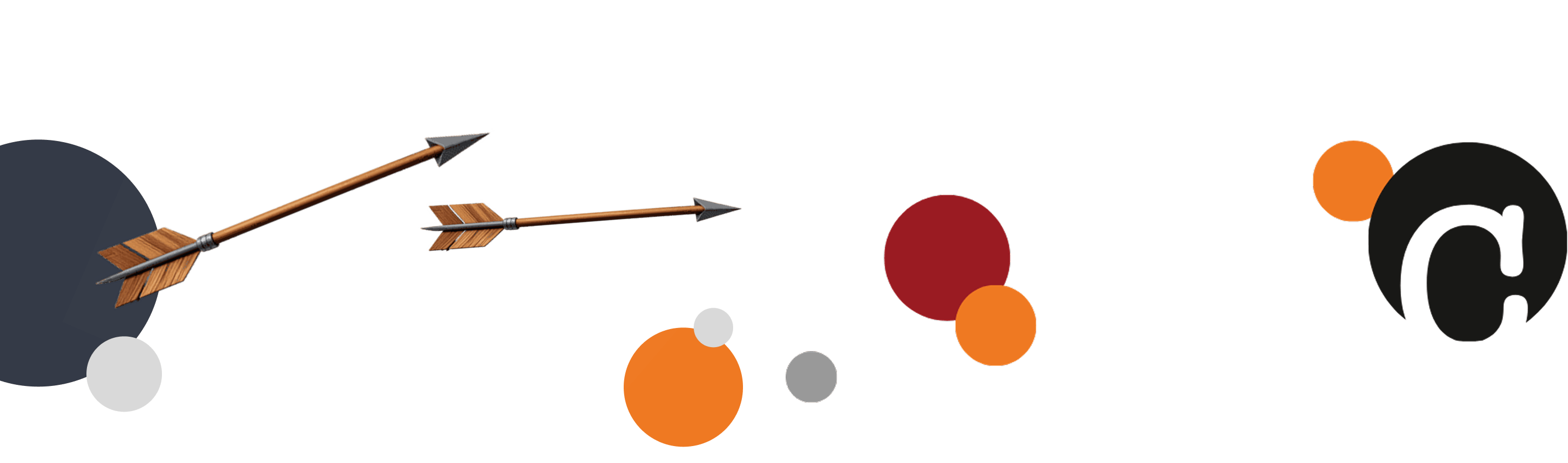 Collage of circles and arrows