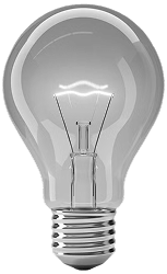 A single lightbulb
