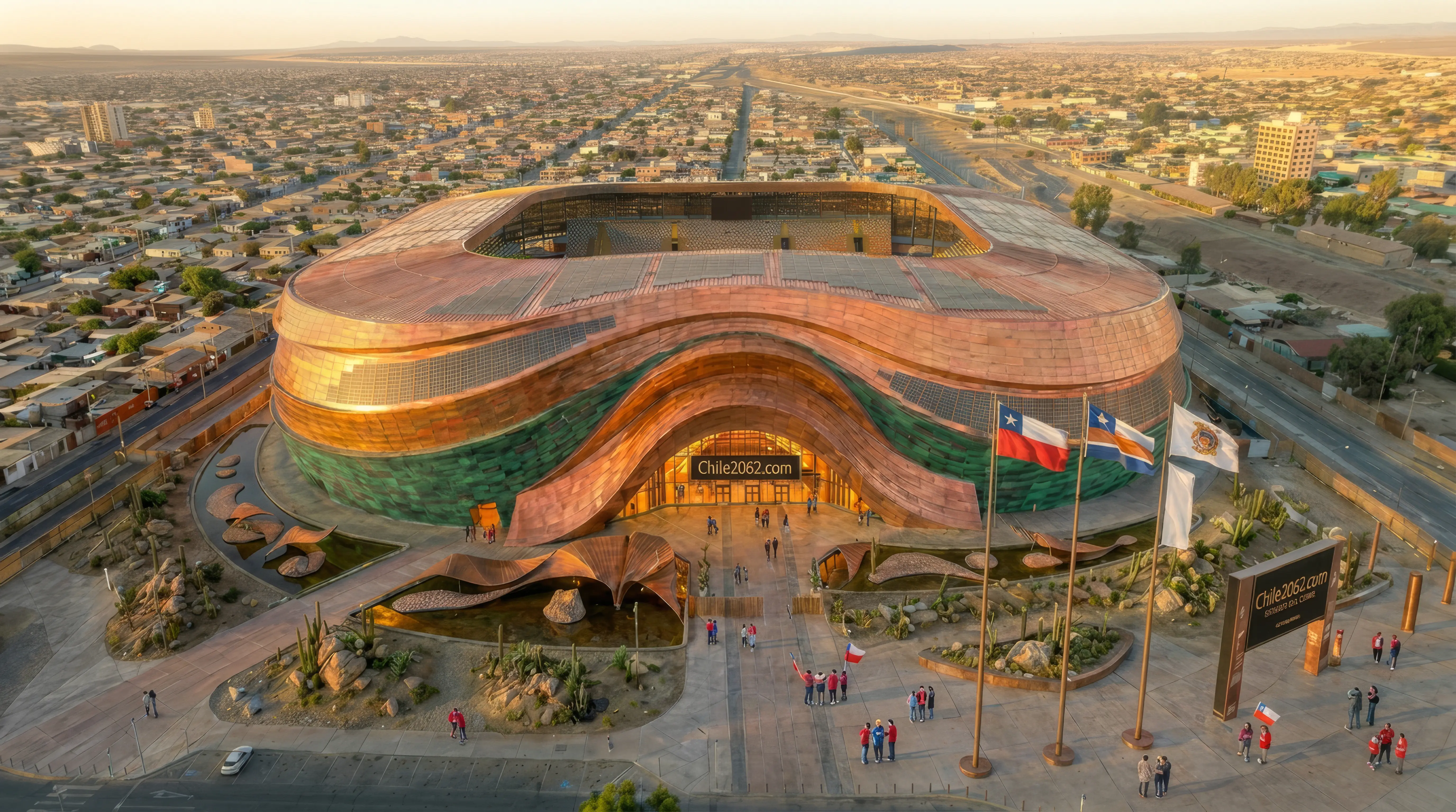 Imagen Conceptual Estadio del Cobre en Atacama