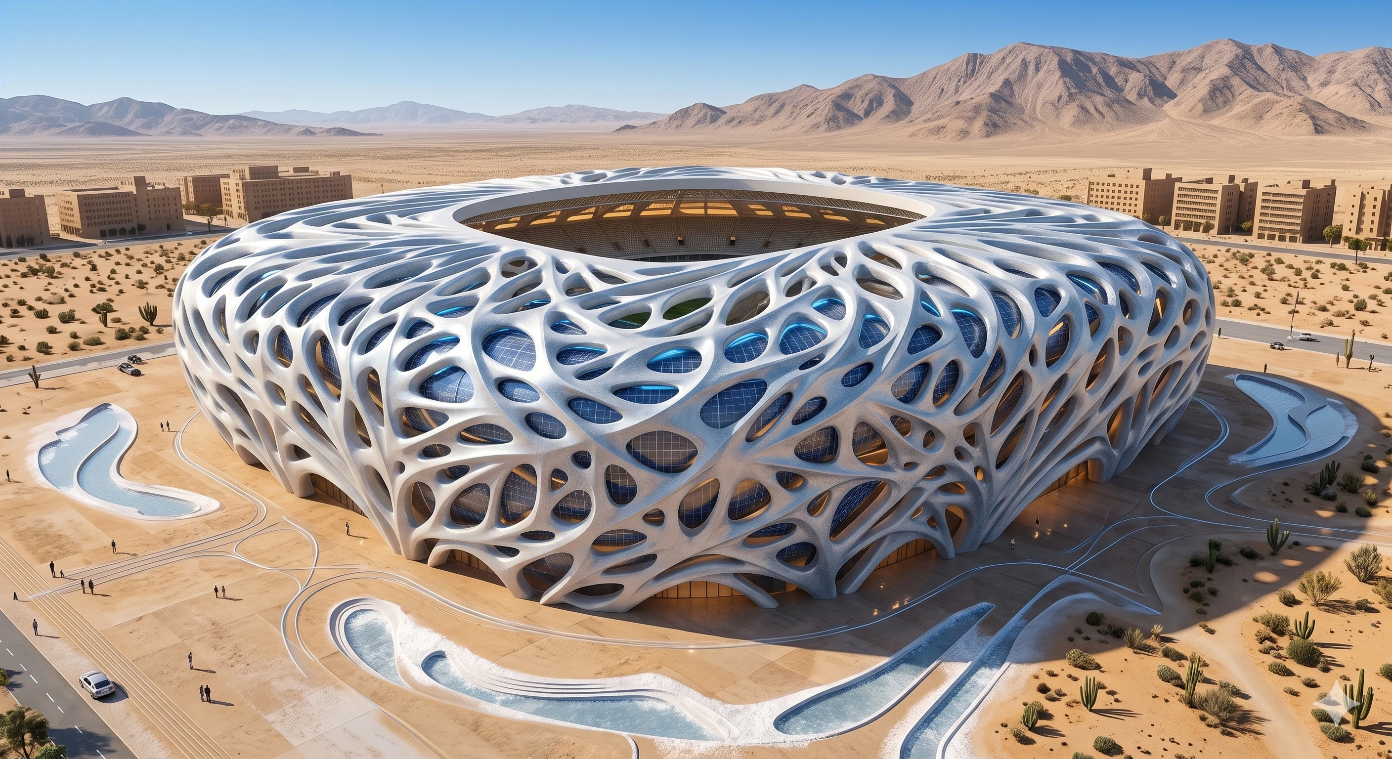 Imagen Conceptual Estadio del Litio en el Desierto de Atacama