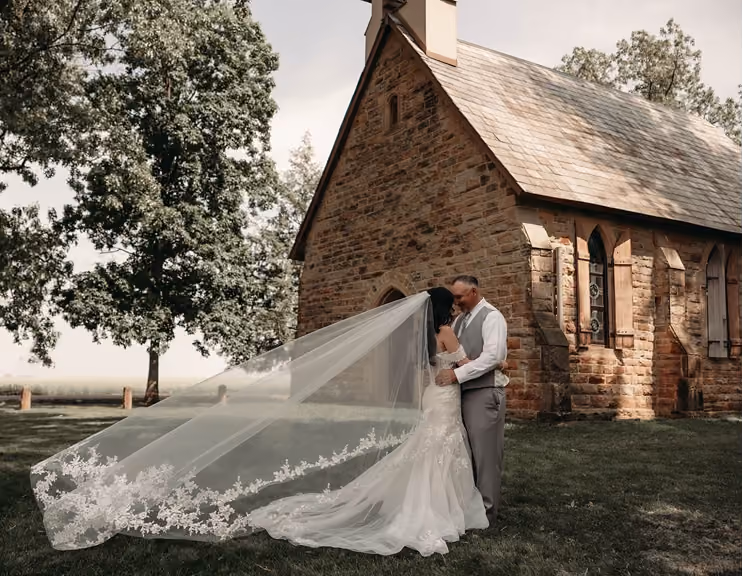 Restored 1863 stone chapel at Quarry Chapel near Gambier, a venue for weddings and concerts