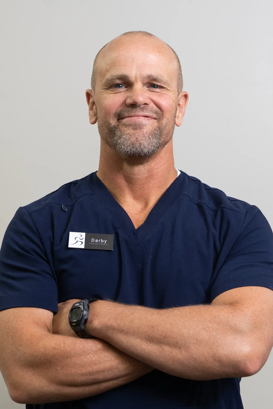 Portrait of Darby Brighton, licensed physical therapist and owner of Innovative Spine Rehab