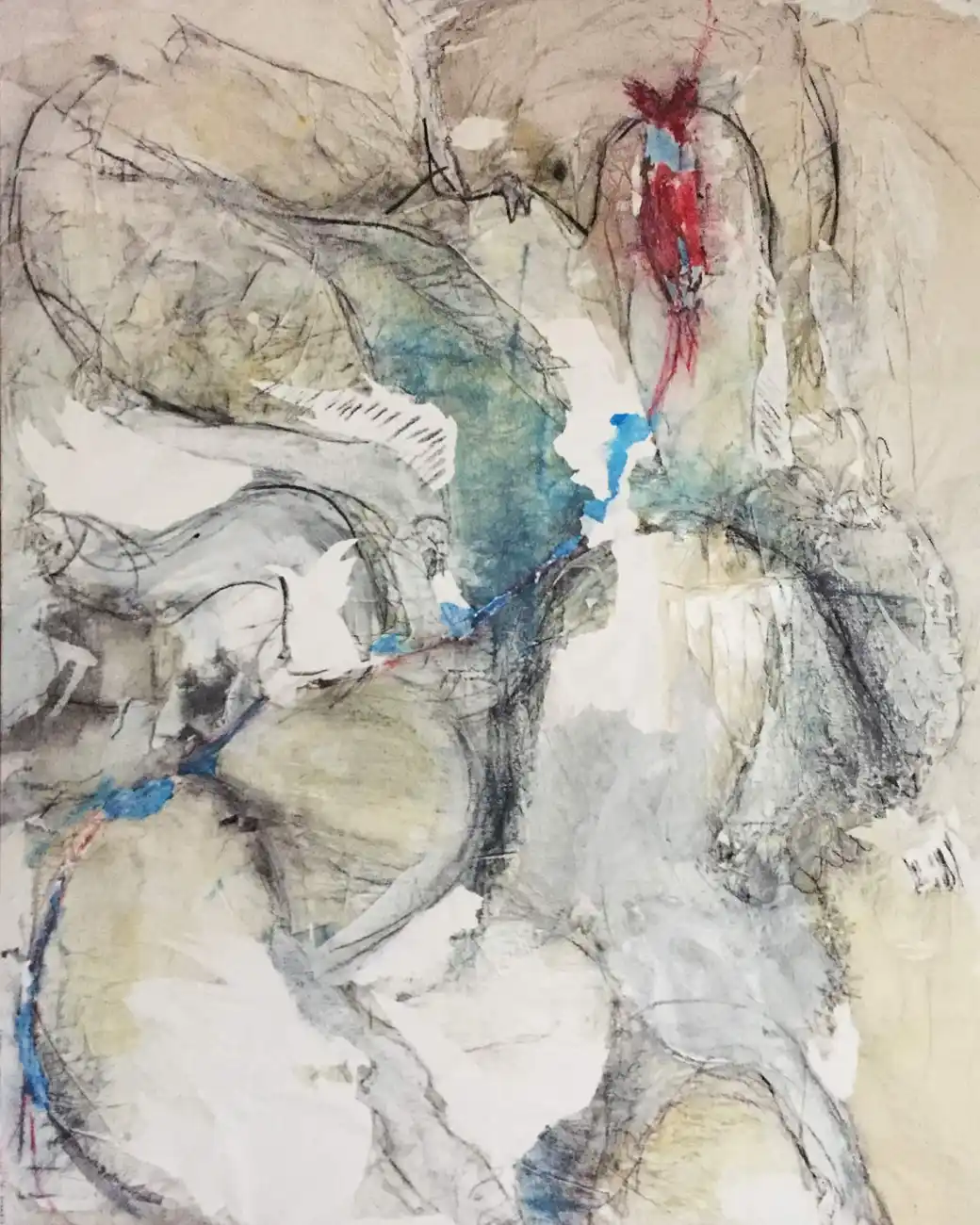 Comment se construit une peinture en techniques mixtes, couche après couche