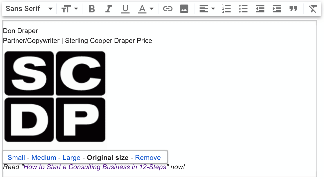resizing image in gmail signature