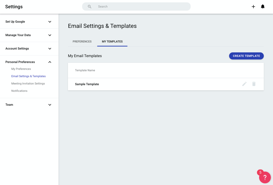 templates in copper crm