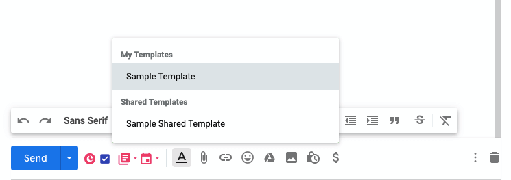 Gmail Email - Choose Template
