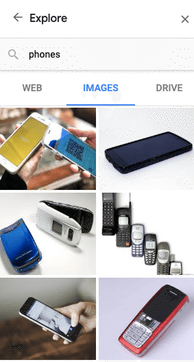 exploring images in google docs