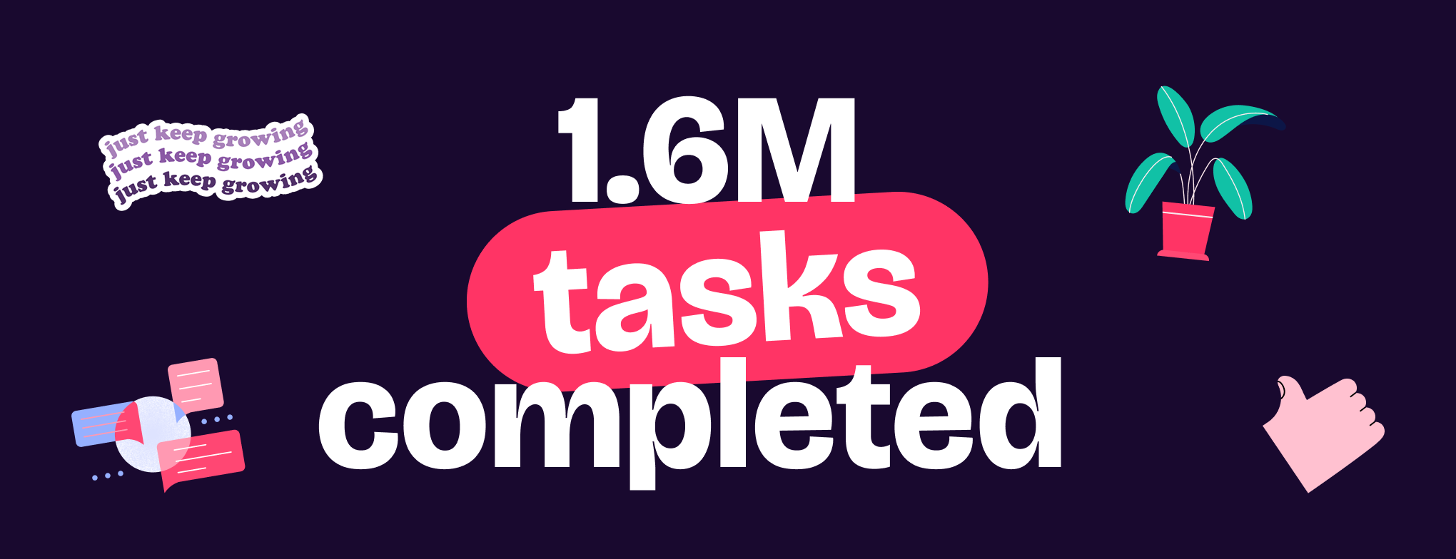 1.6M tasks completed