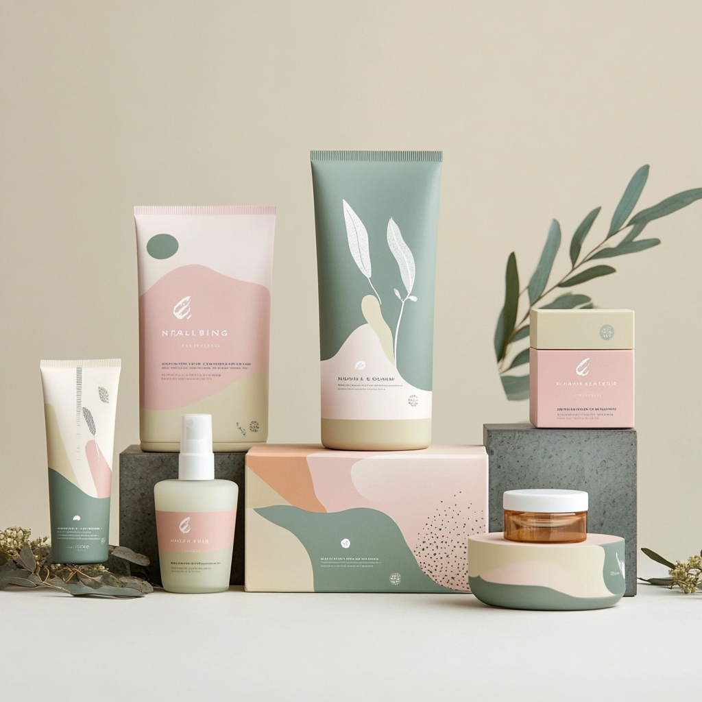 AI-generated branding for a natural skincare line