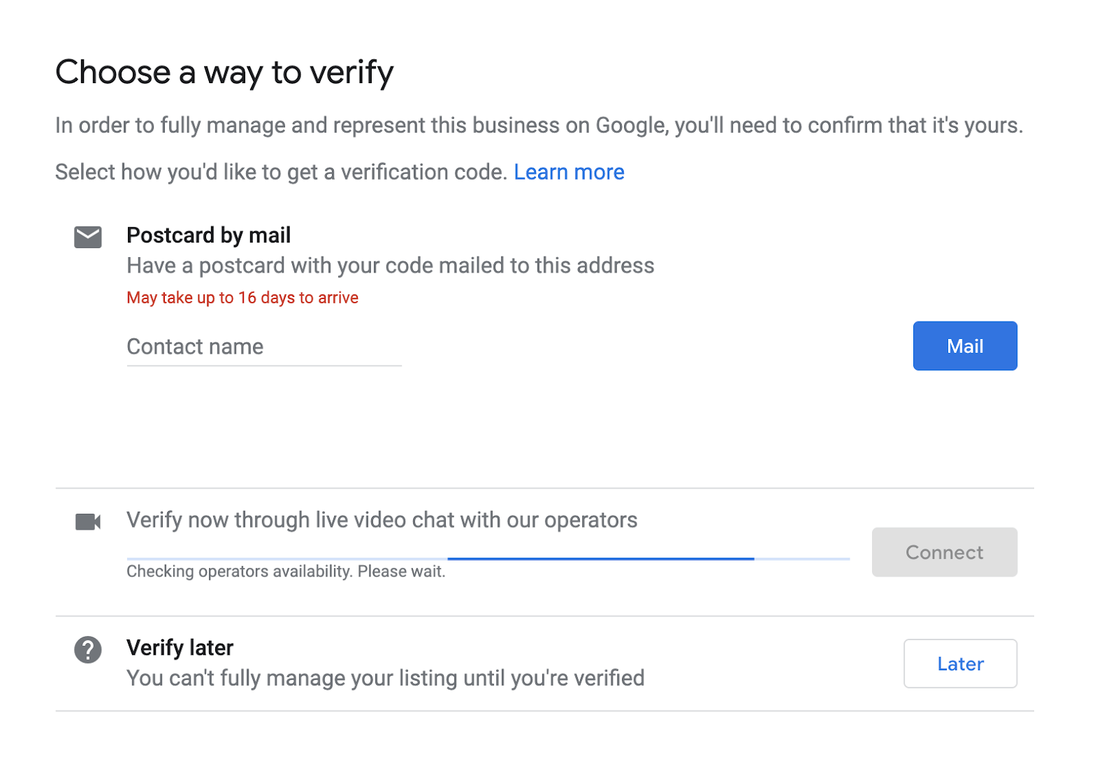 how to verify a business on google