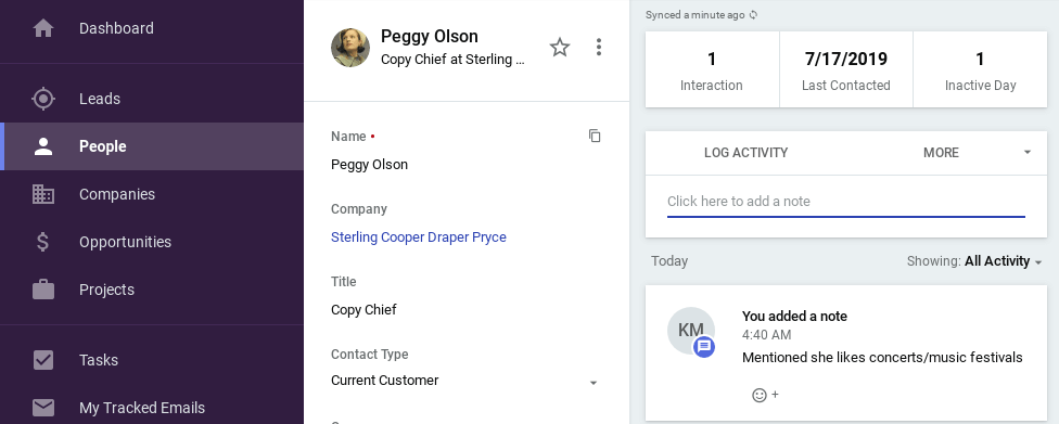 gift ideas from customer records in copper crm