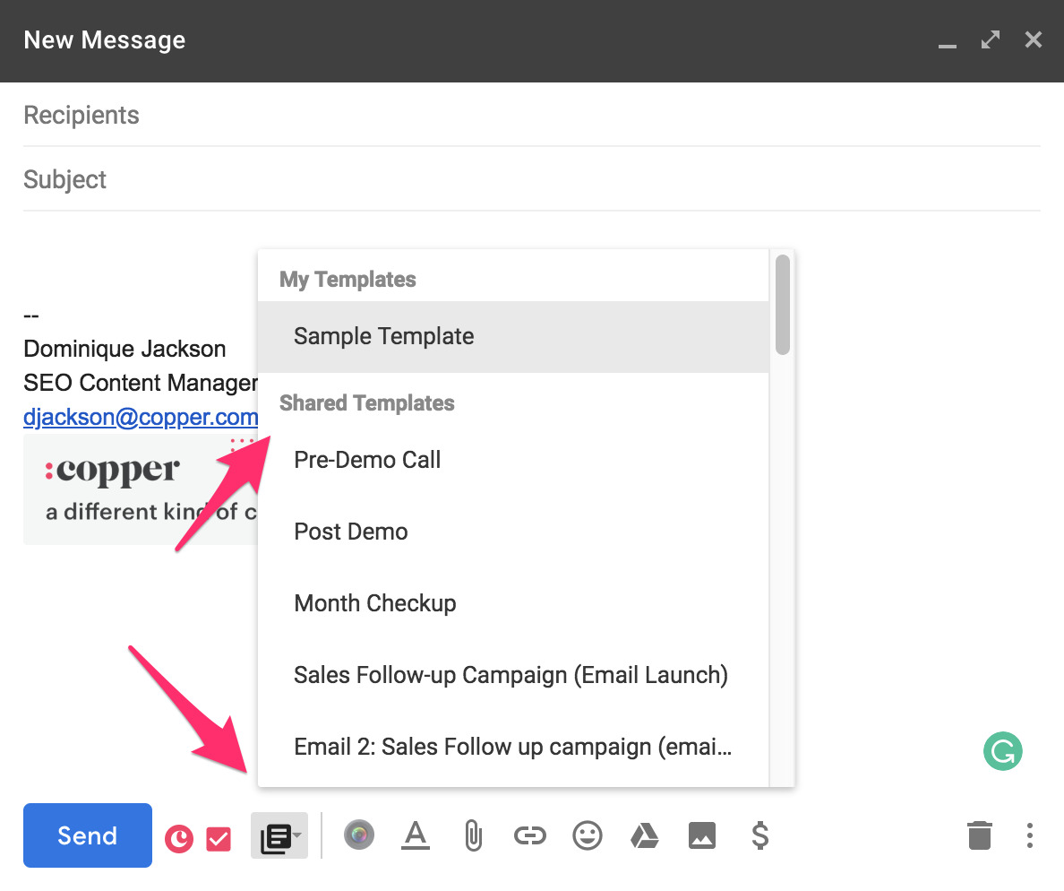 sales email template