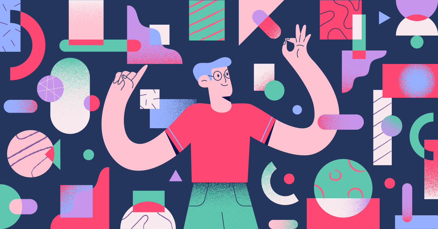 Illustration of a CRM user being empowered to use the product