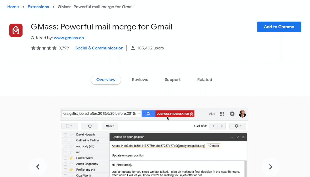 gmass chrome extension