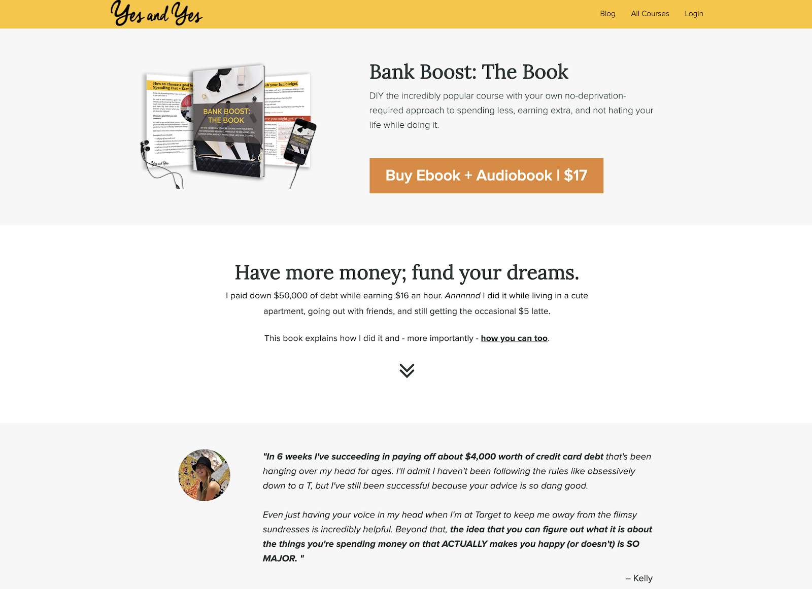 sarah von bargen landing page