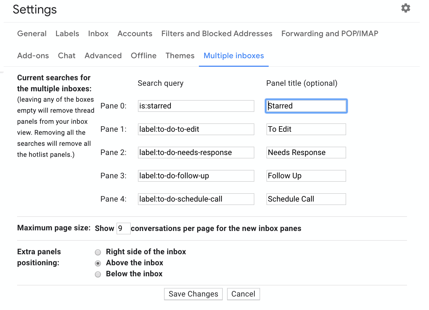 segmenting inboxes in gmail