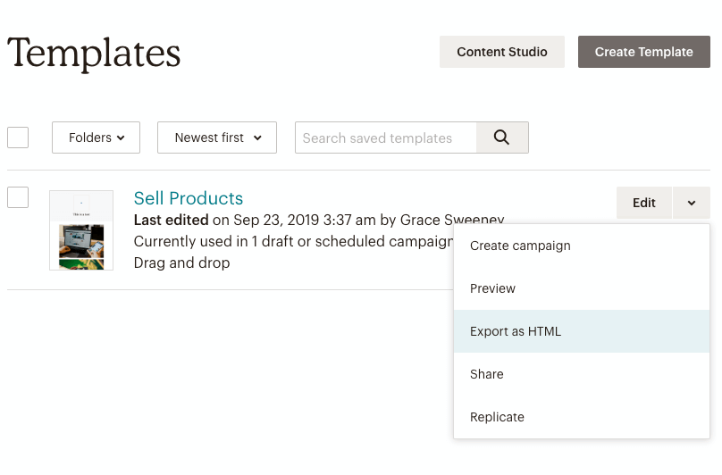 mailchimp email templates