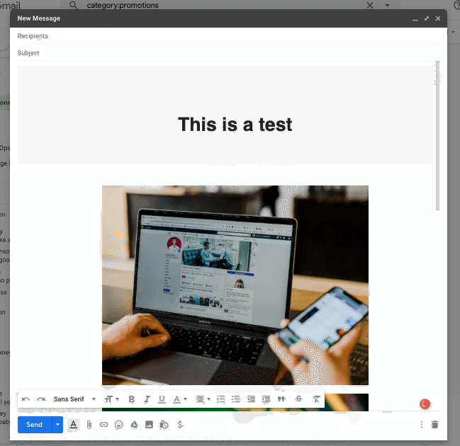 copying and pasting custom emails