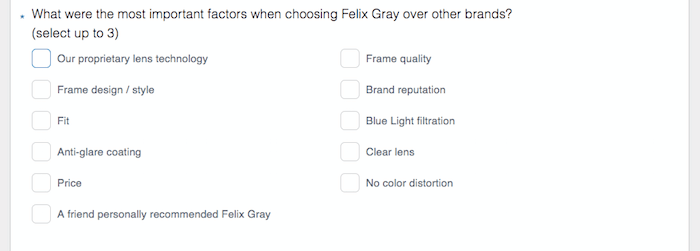 customer-centric survey question