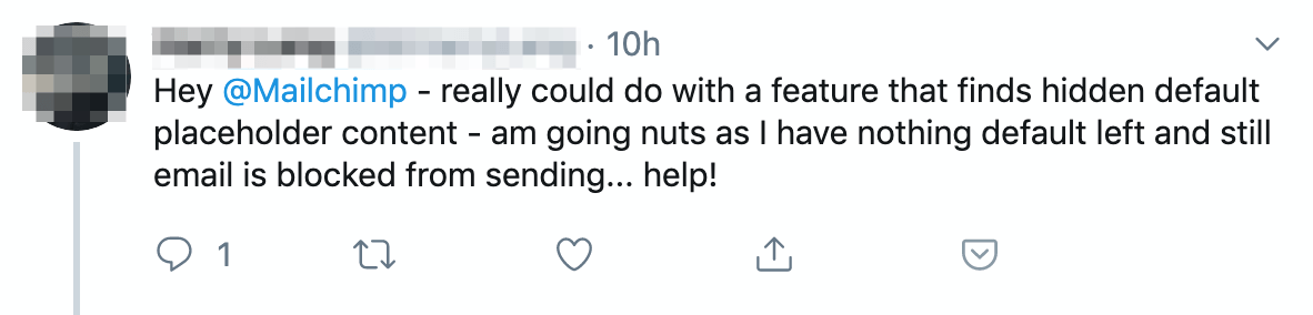 customer feedback tweet