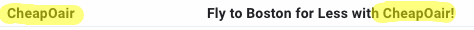 CheapOair Subject Line