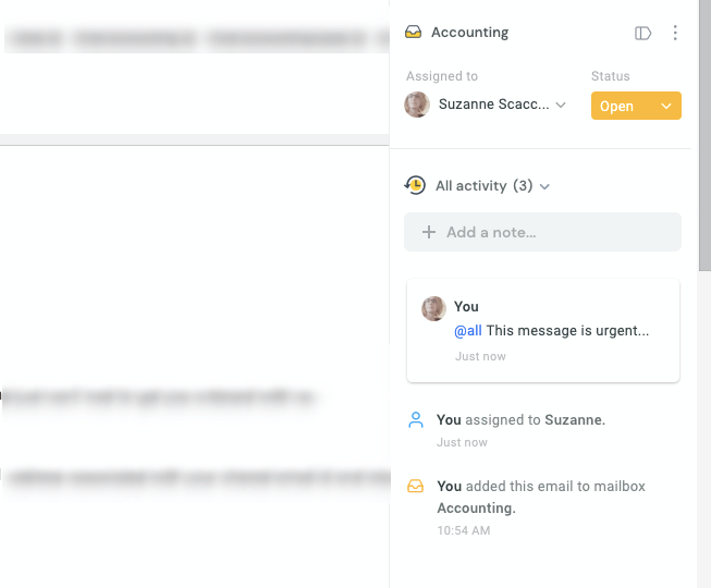 Hiver Project Management shared inbox