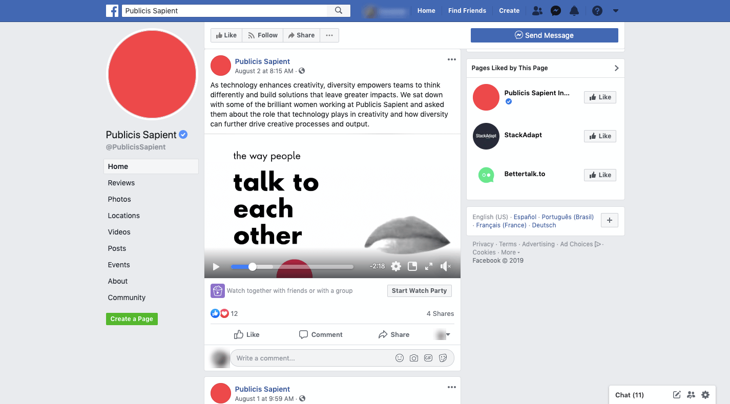 consultant facebook page