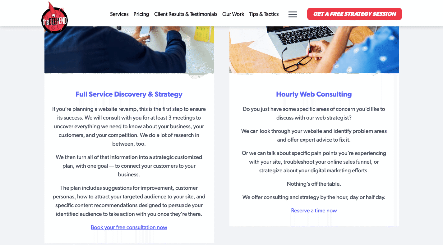 consulting website reference