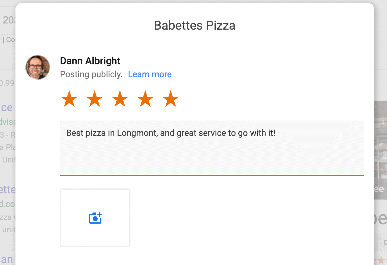 google my business review link