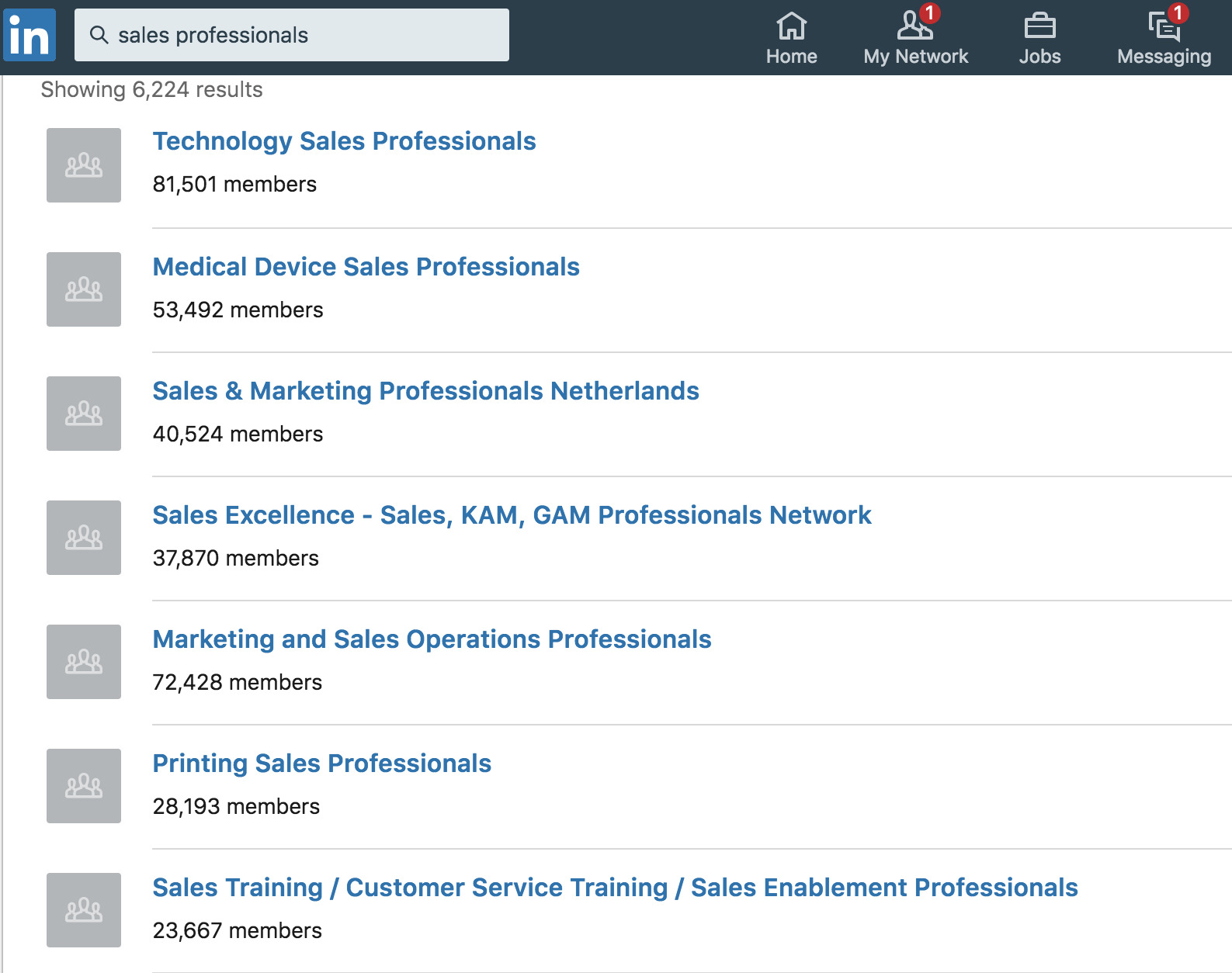 LinkedIn sales groups to join.