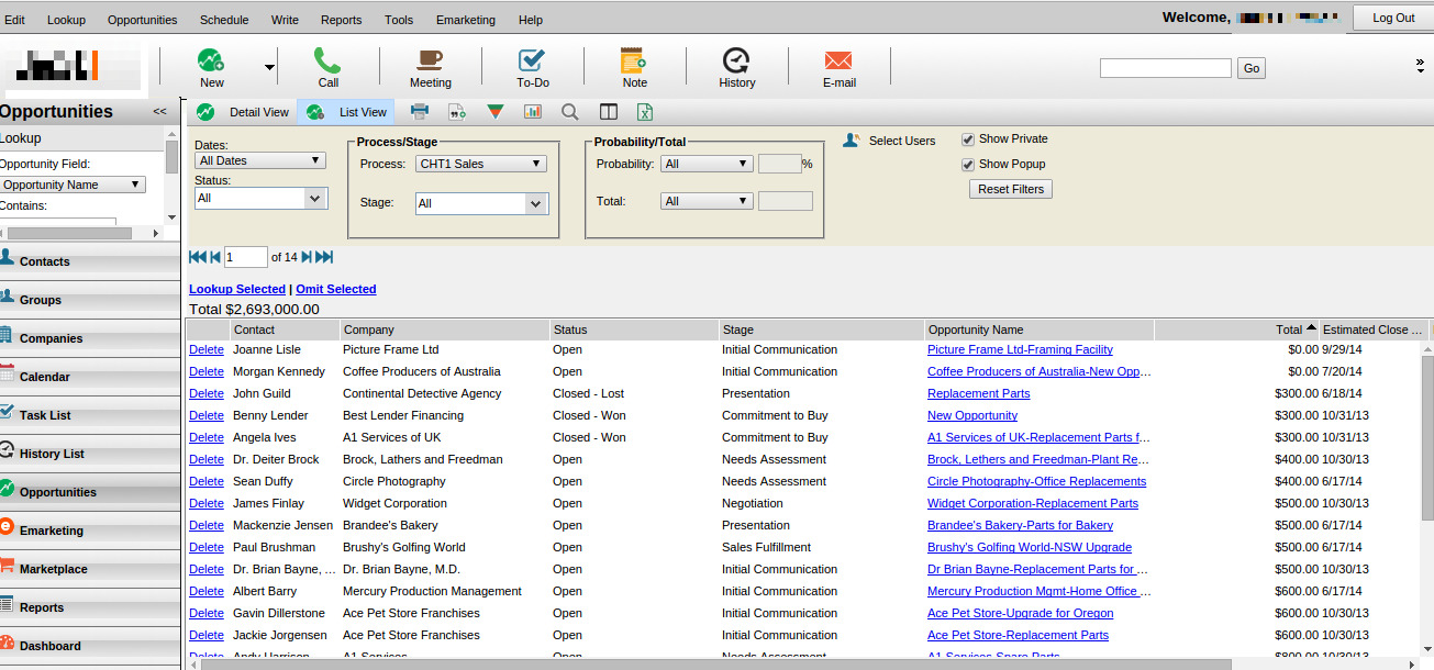crm with a '90s interface