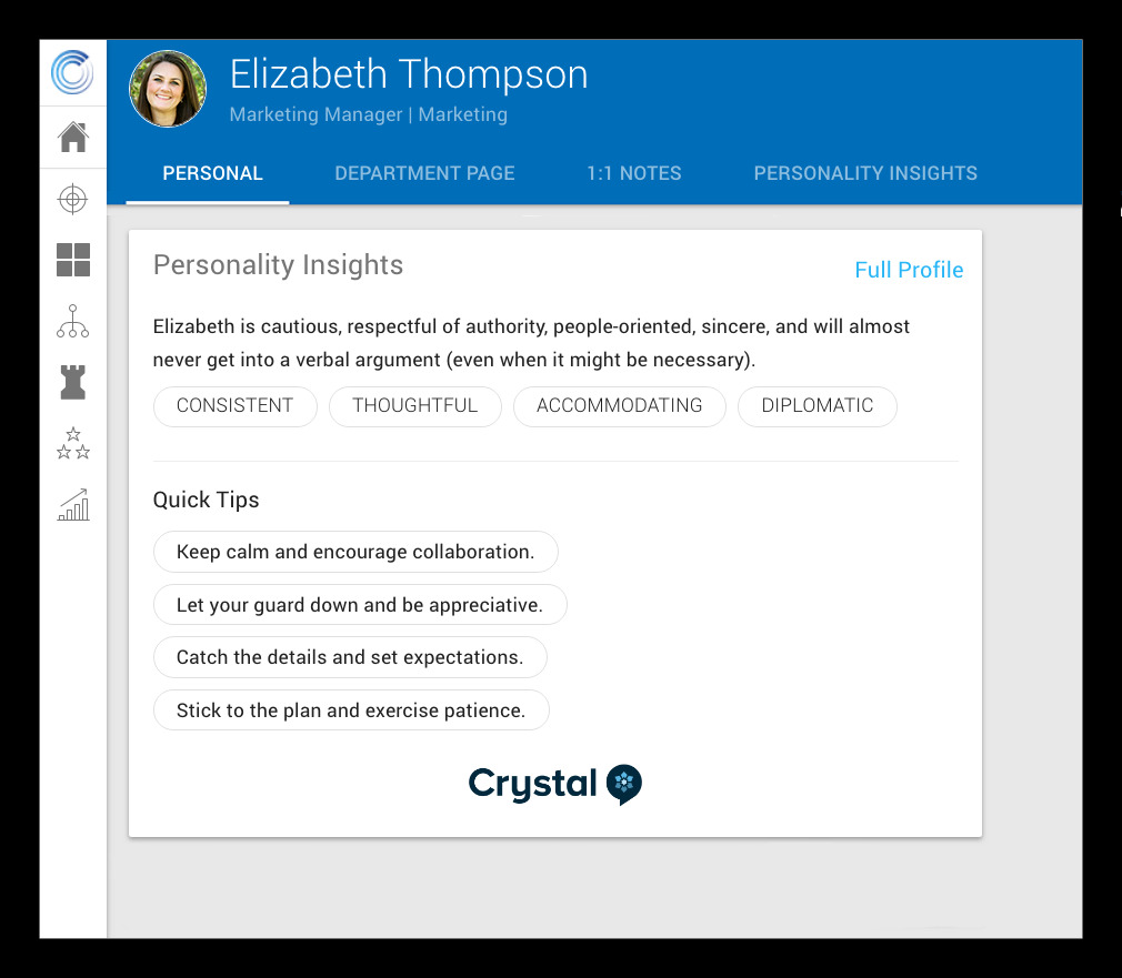 Crystal sales prospecting tool