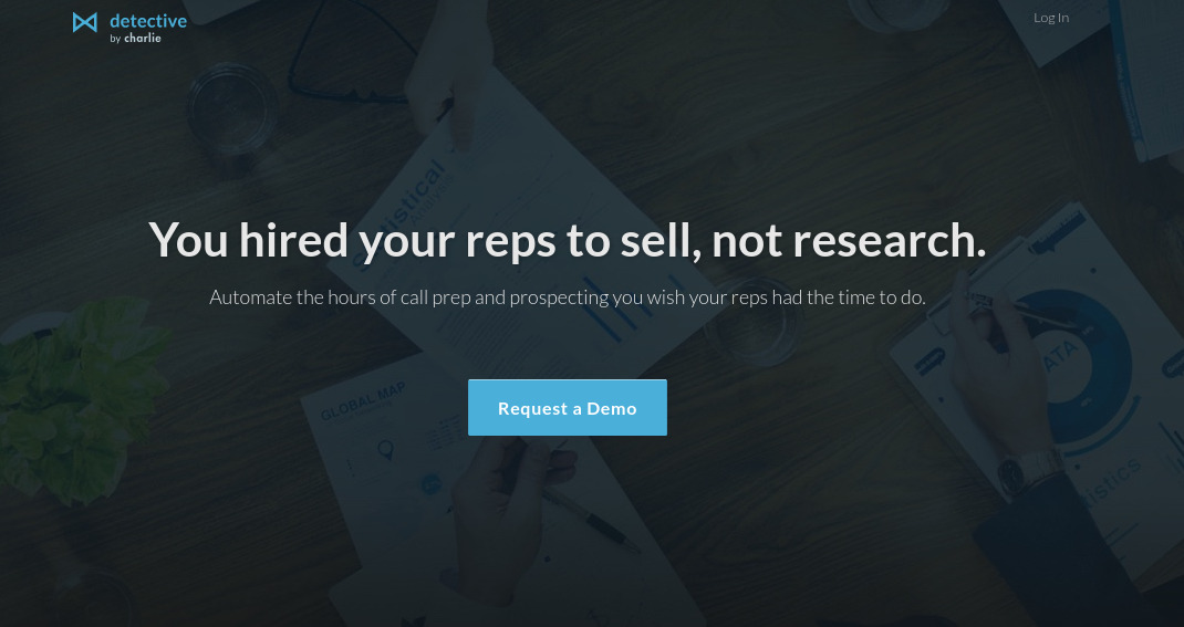 Charlie sales prospecting tool