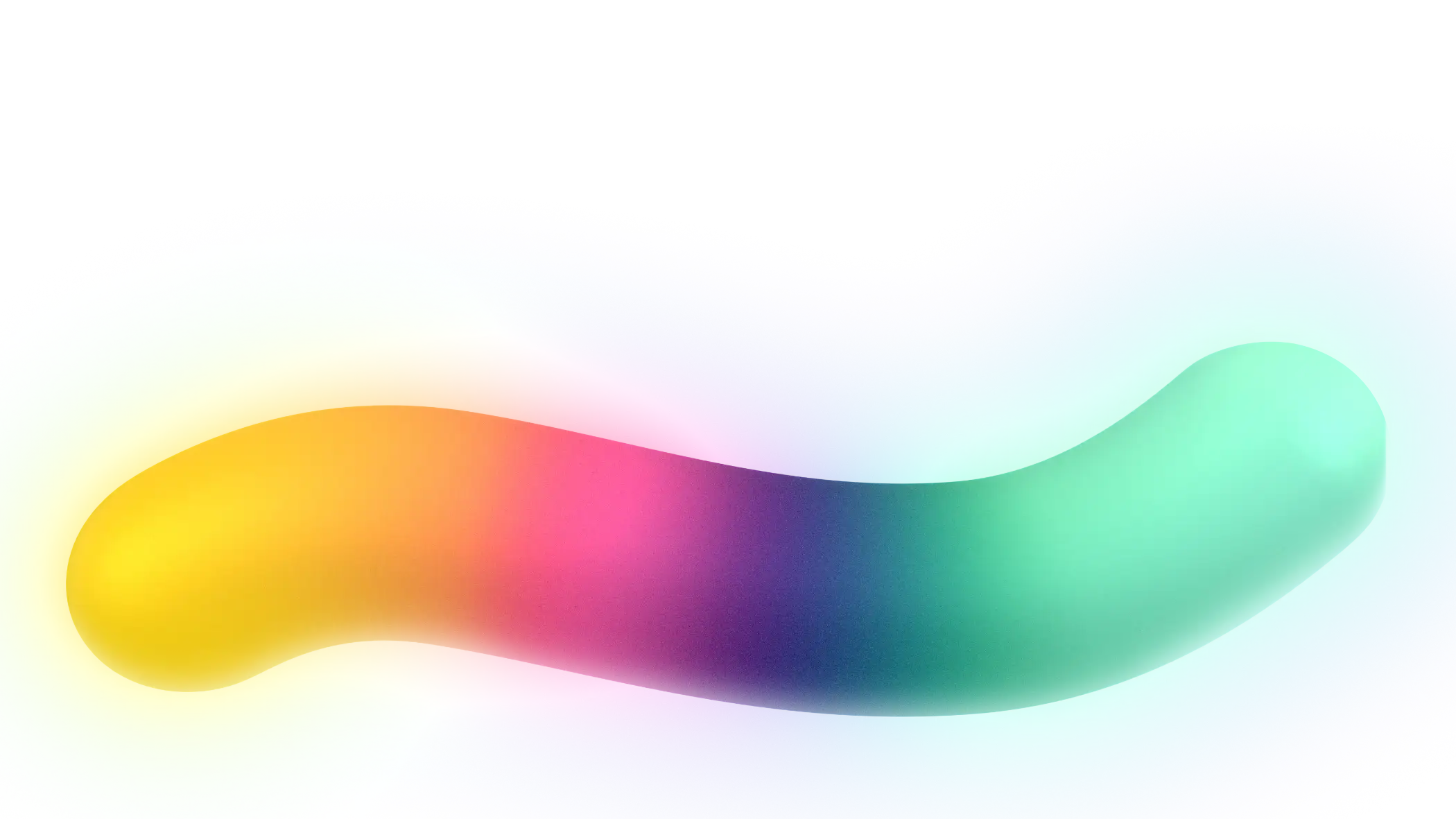 Curved gradient blob with smooth rainbow color transition