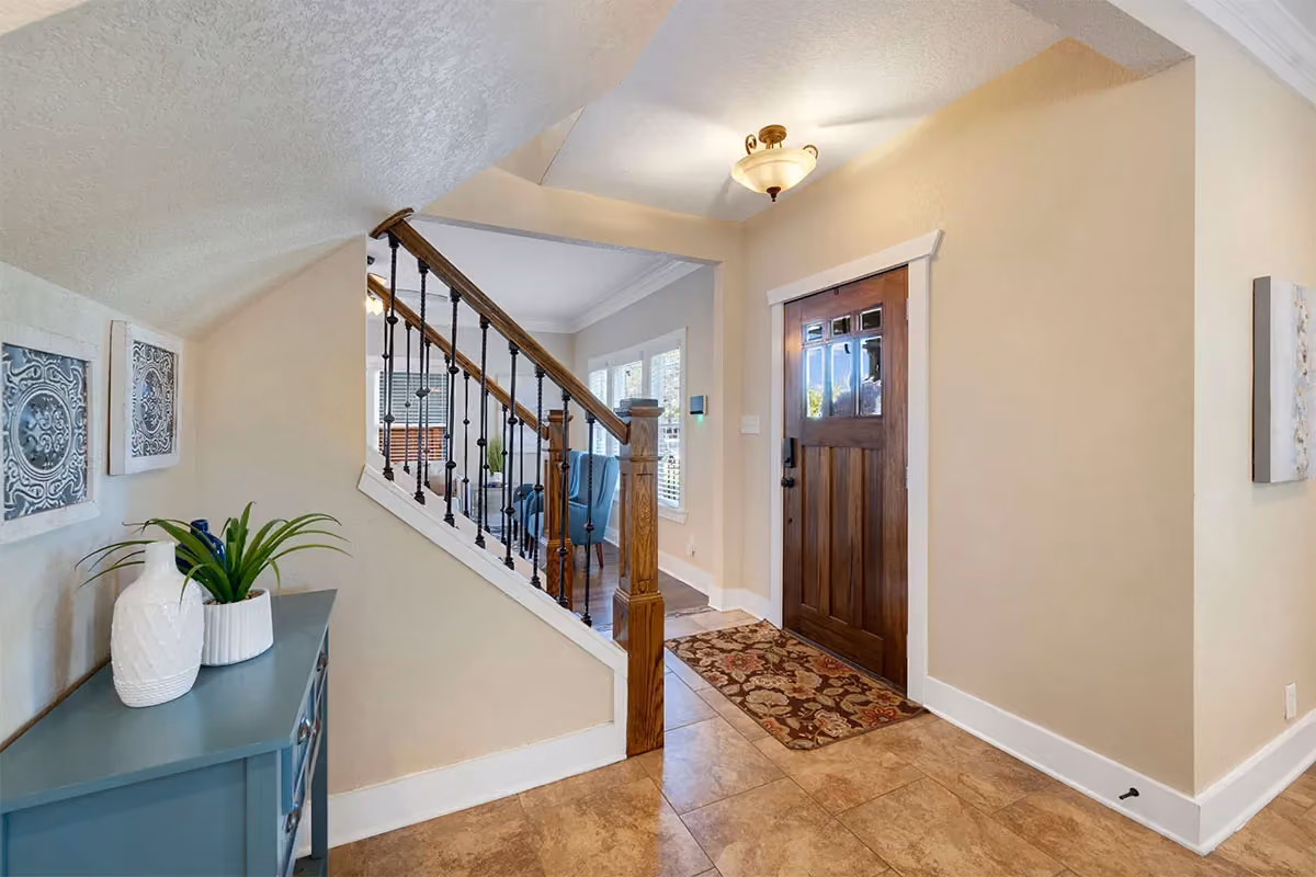 A clean home entryway.
