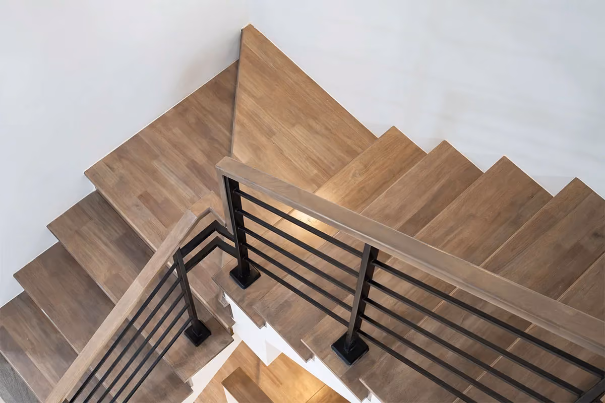 A clean staircase.
