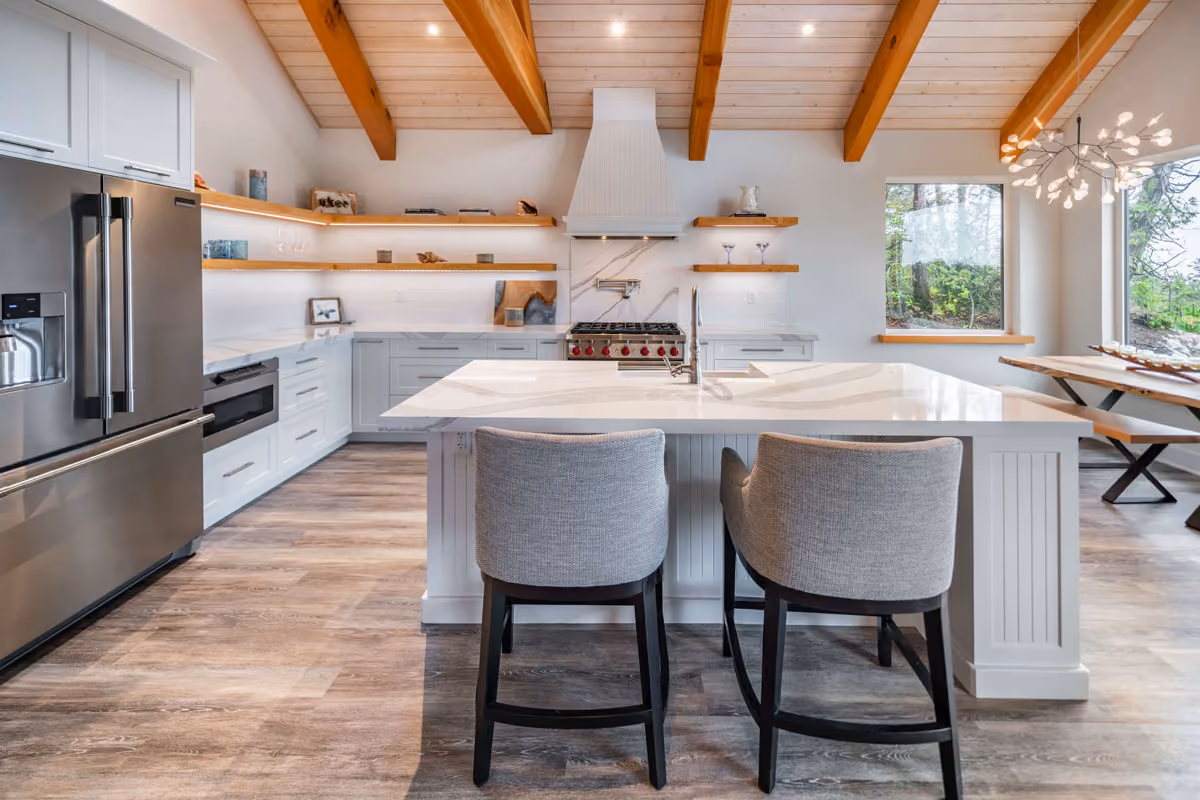 A clean kitchen in the Comox Valley.