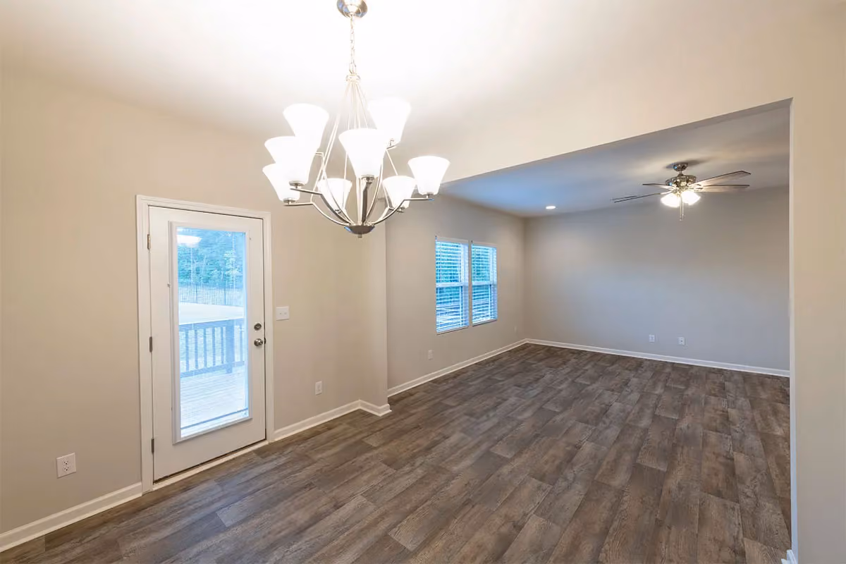 An example of a townhome that has been built and cleaned professionally.