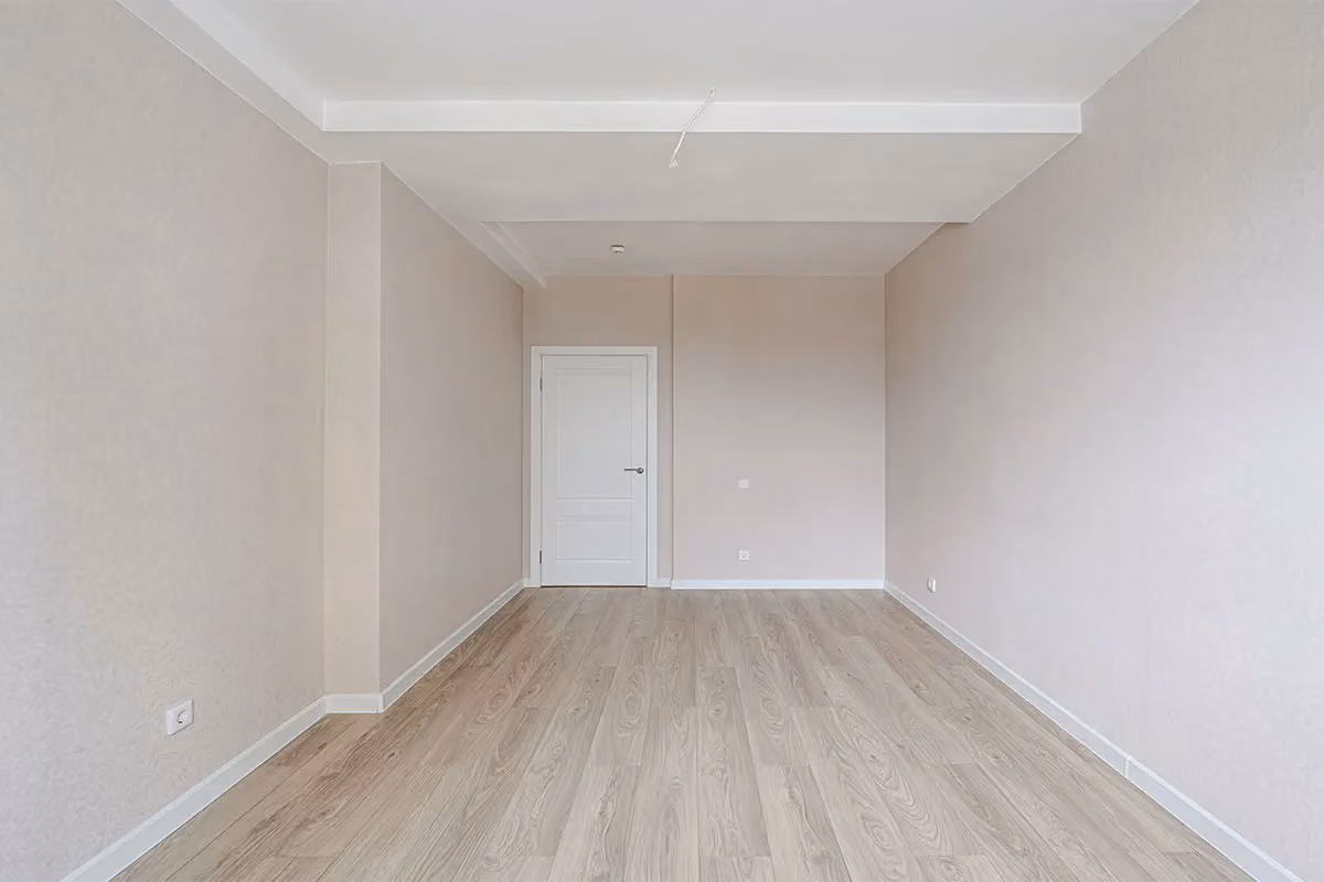 Post-construction cleaning of an empty space.