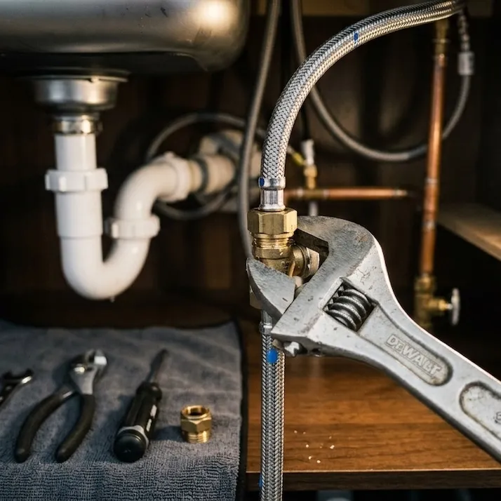 Red Seal plumber repairing plumbing in a Calgary home