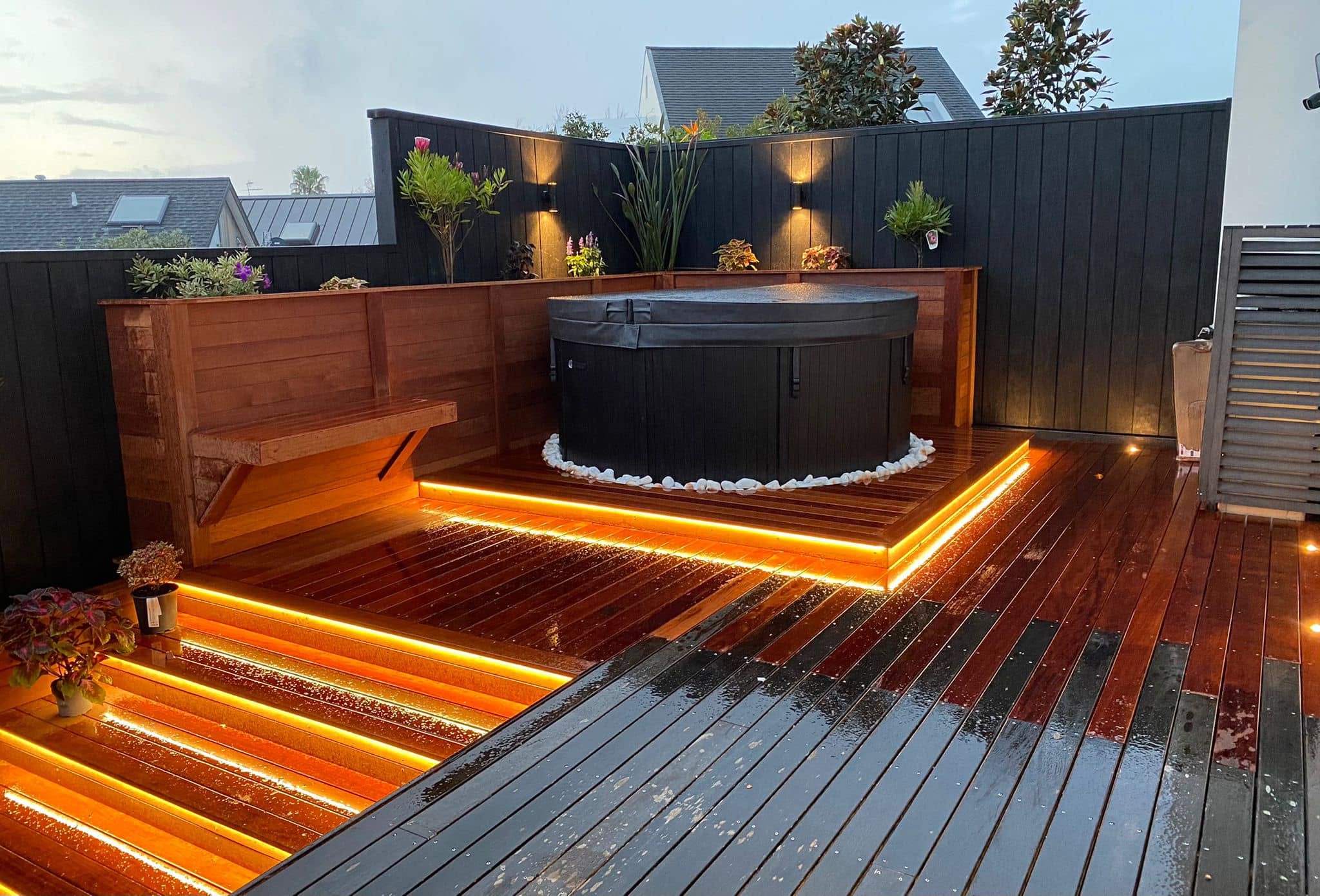 New deck , spa and Lighting St Heliers
