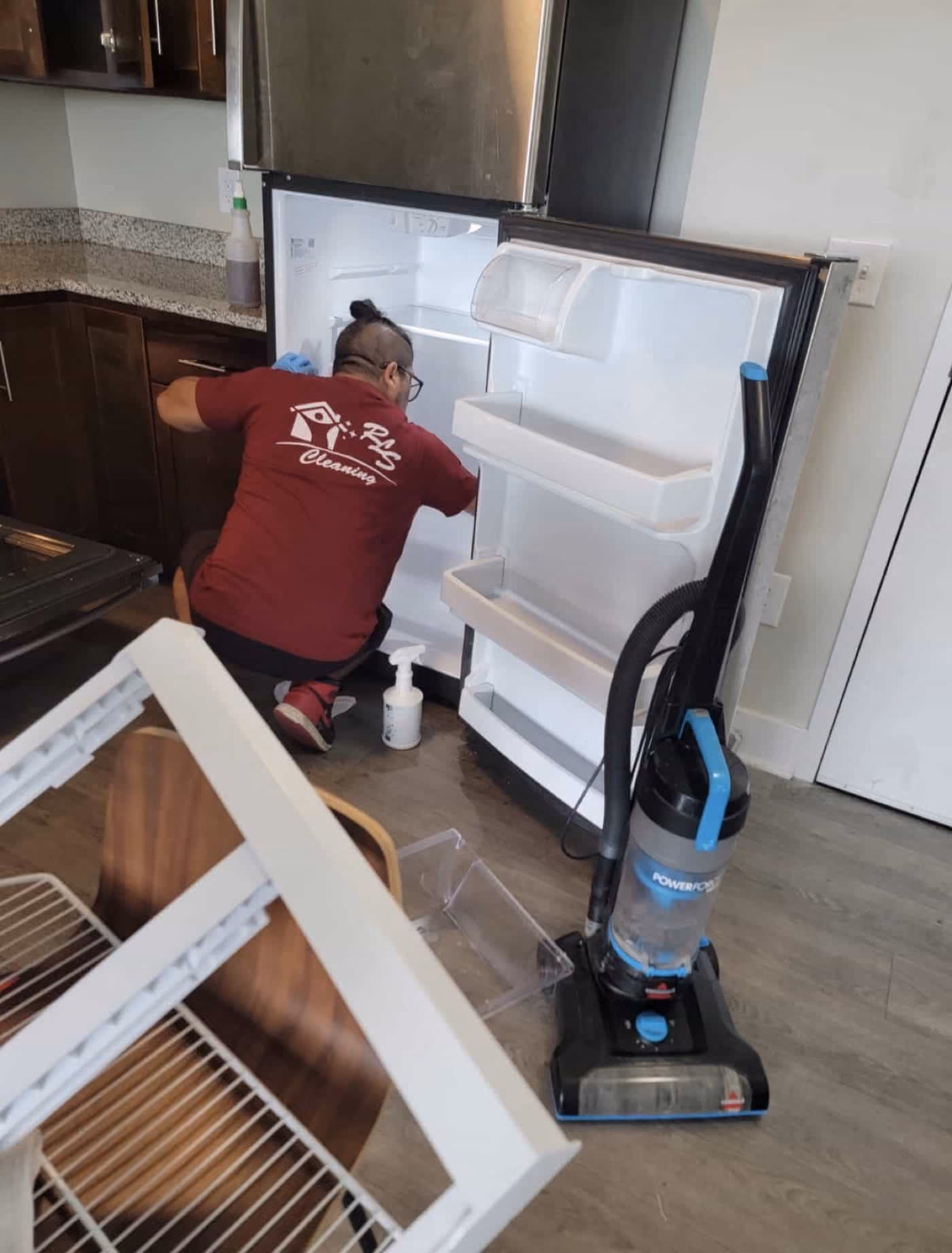 RLS Cleaning Services team member cleaning a commercial property in Baltimore, MD